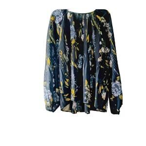 Floral Pleated Blouse by A New Day - Size L
